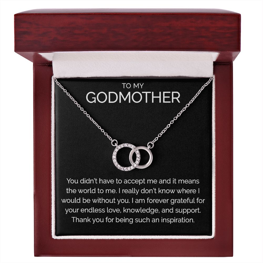 Meaningful To my godmother connected hoops necklace - Meaningful Cards