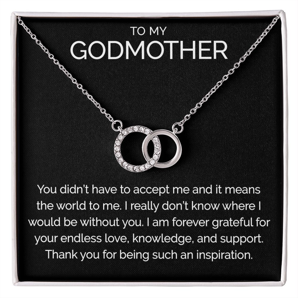 Meaningful To my godmother connected hoops necklace - Meaningful Cards