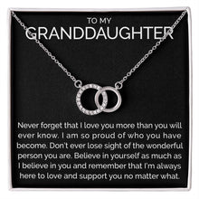 Meaningful To my granddaughter connected hoops necklace - Meaningful Cards