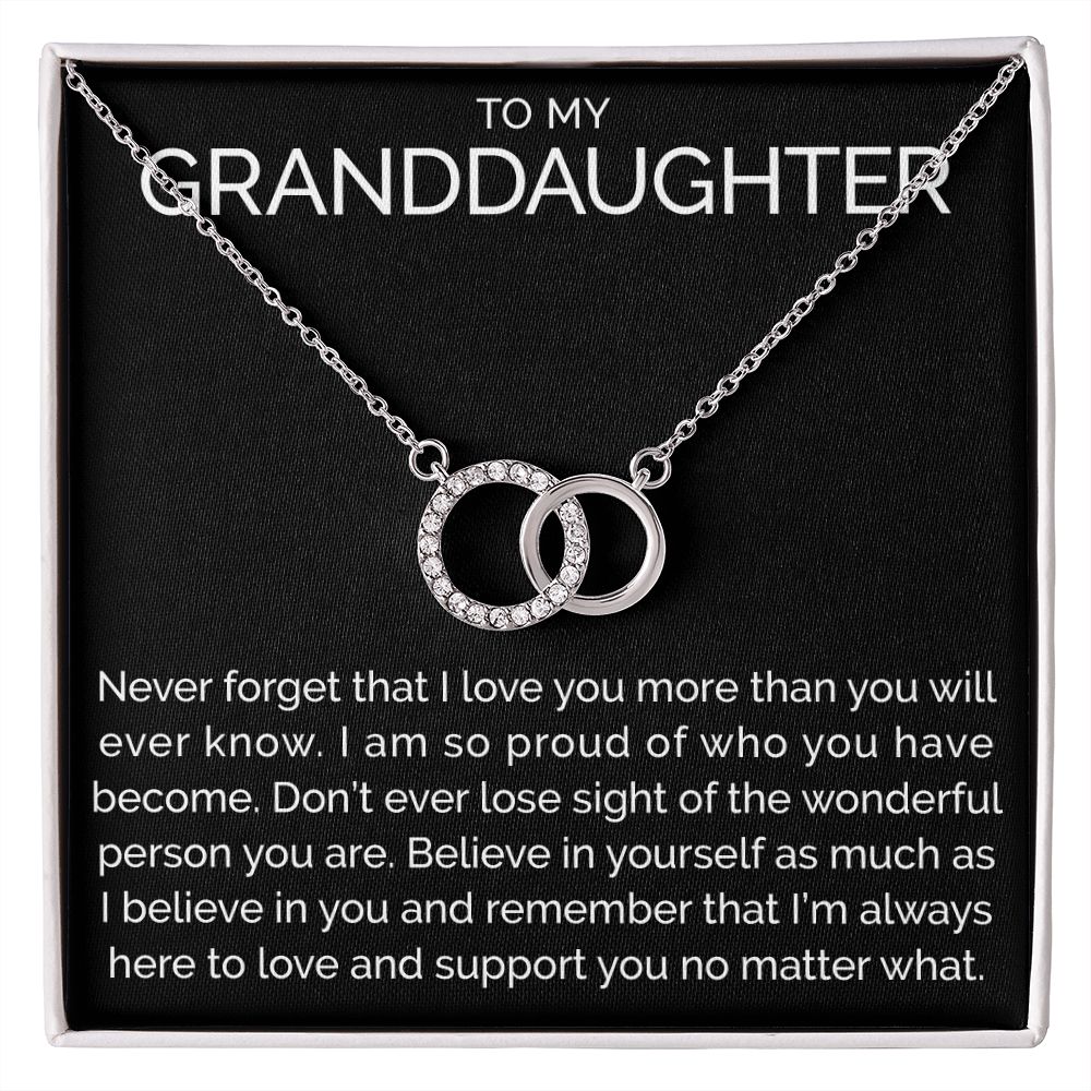 Meaningful To my granddaughter connected hoops necklace - Meaningful Cards