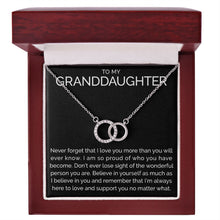 Meaningful To my granddaughter connected hoops necklace - Meaningful Cards