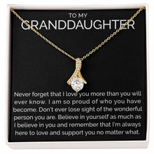 Meaningful To my granddaughter necklace with thoughtful message - Meaningful Cards