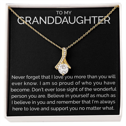 Meaningful To my granddaughter necklace with thoughtful message - Meaningful Cards