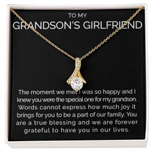 Meaningful To my grandsons girlfriend necklace with thoughtful message - Meaningful Cards