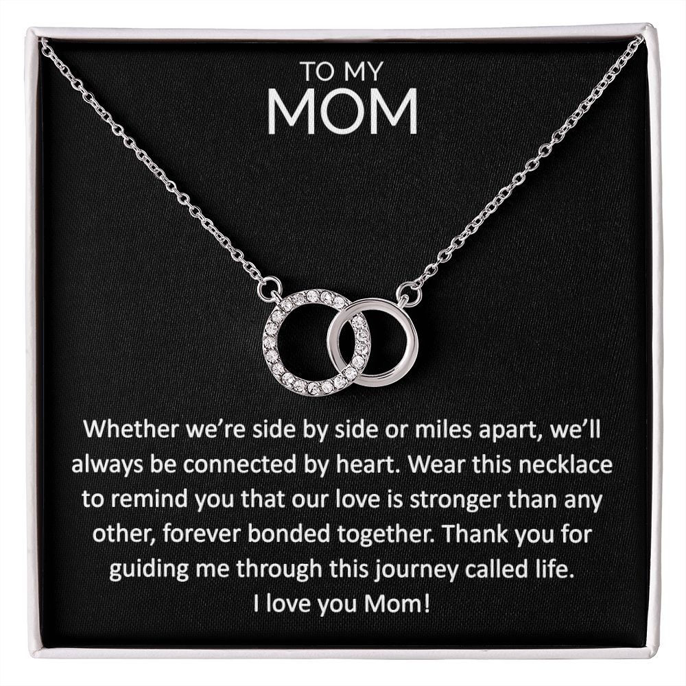 Meaningful To my mom connected hoops necklace - Meaningful Cards