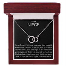 Meaningful To my niece connected hoops necklace - Meaningful Cards