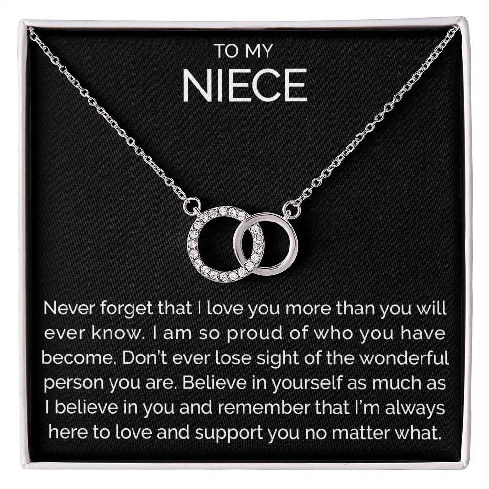 Meaningful To my niece connected hoops necklace - Meaningful Cards