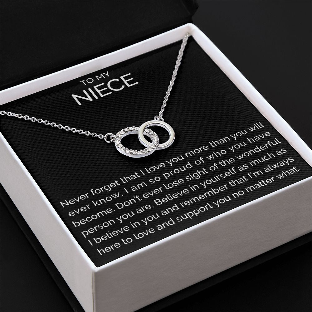 Meaningful To my niece connected hoops necklace - Meaningful Cards