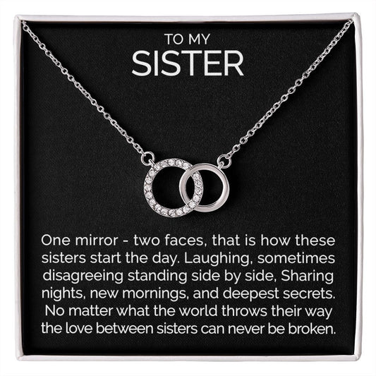Meaningful To my sister connected hoops necklace - Meaningful Cards
