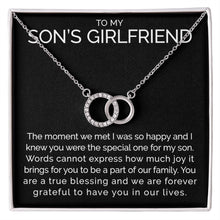 Meaningful To my sons girlfriend connected hoops necklace - Meaningful Cards