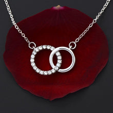 Meaningful To my sons girlfriend connected hoops necklace - Meaningful Cards