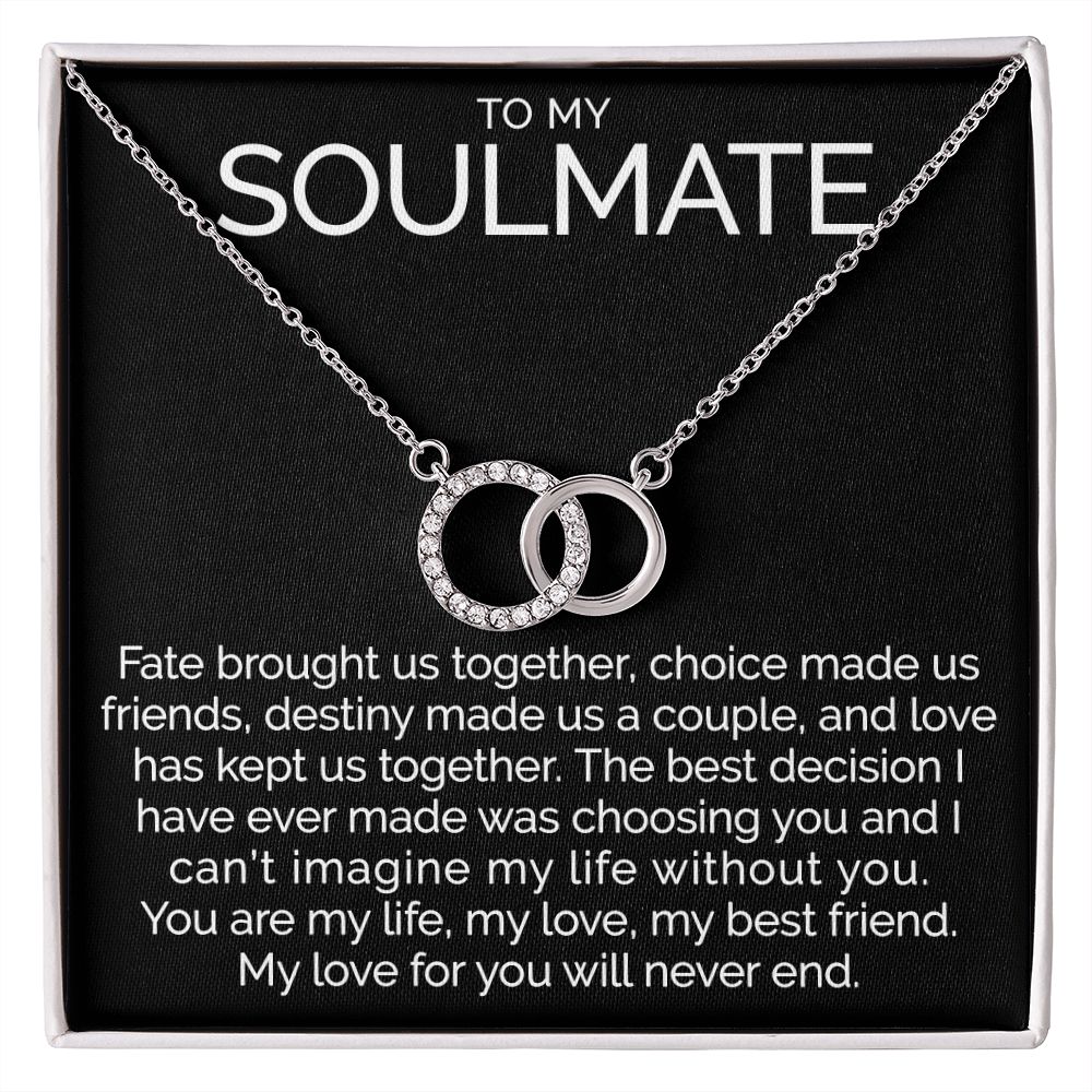 Meaningful To my soulmate connected hoops necklace - Meaningful Cards