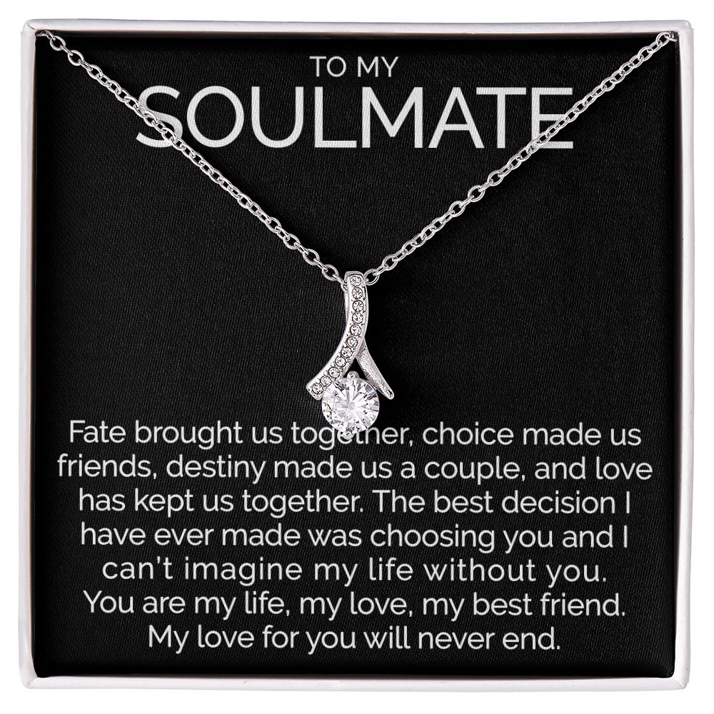 Meaningful To my soulmate necklace with thoughtful message - Meaningful Cards
