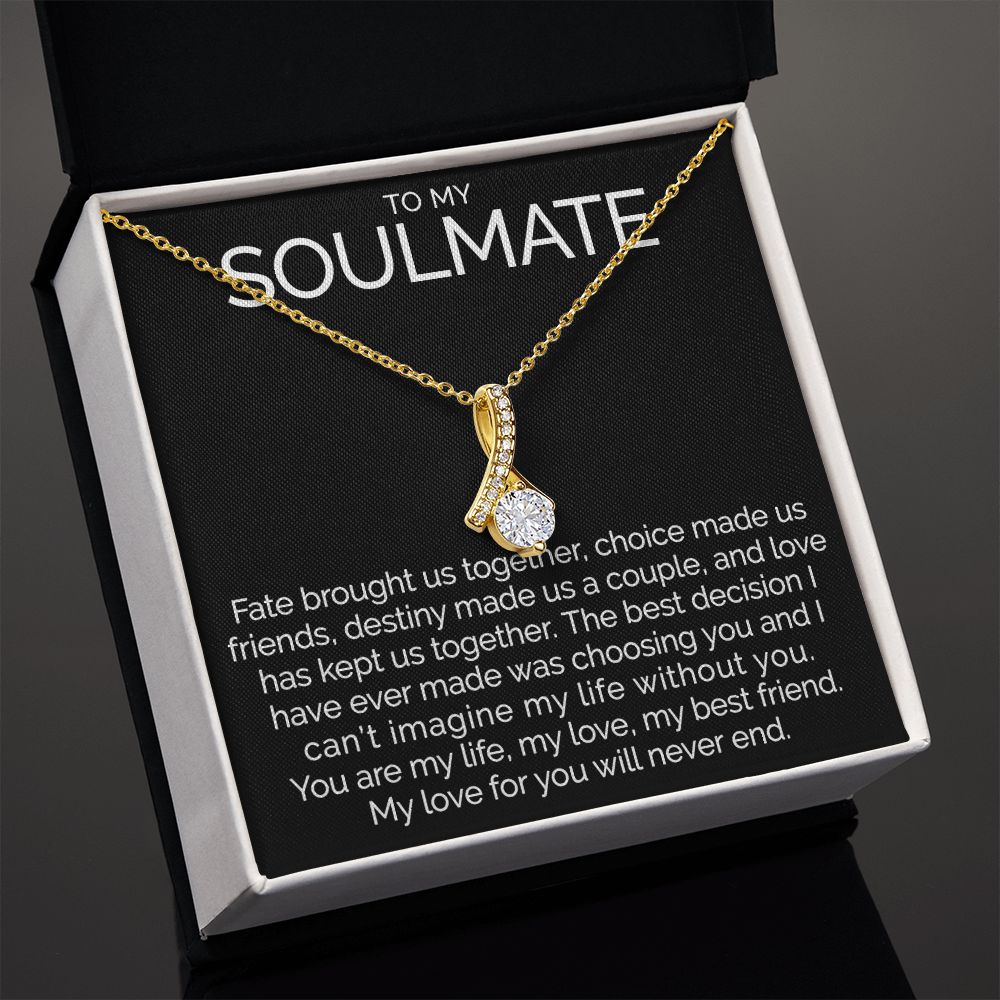 Meaningful To my soulmate necklace with thoughtful message - Meaningful Cards