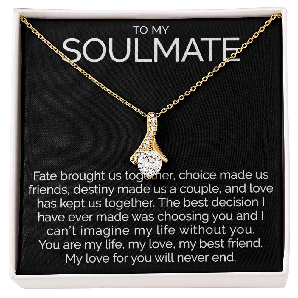 Meaningful To my soulmate necklace with thoughtful message - Meaningful Cards