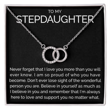 Meaningful To my stepdaughter connected hoops necklace - Meaningful Cards