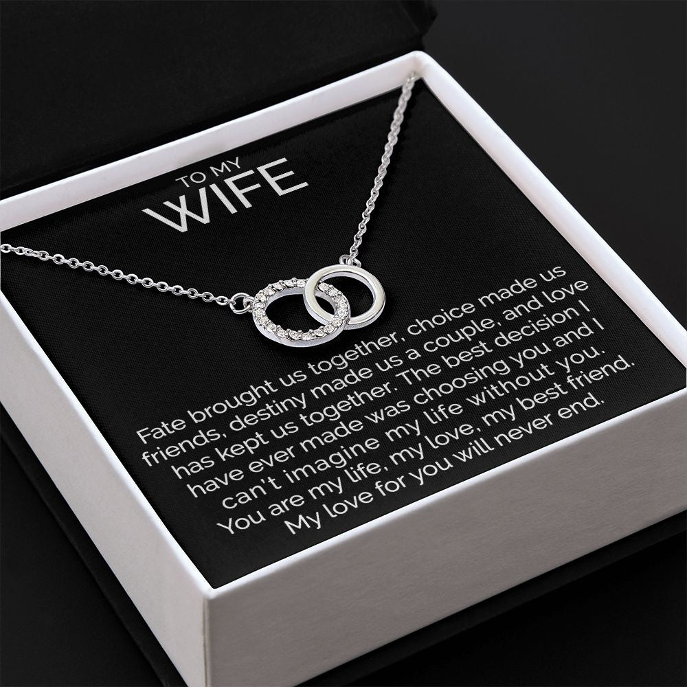 Meaningful To my wife connected hoops necklace - Meaningful Cards