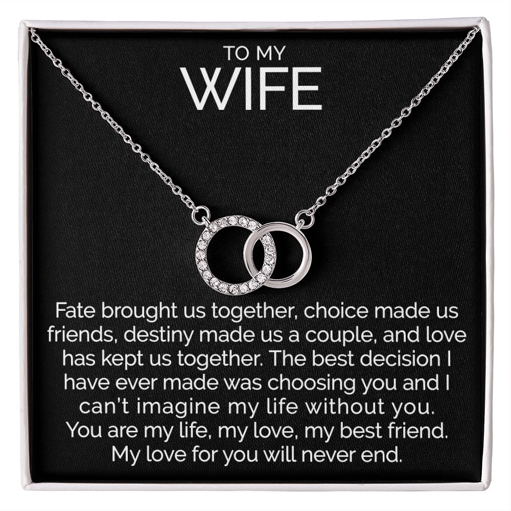 Meaningful To my wife connected hoops necklace - Meaningful Cards