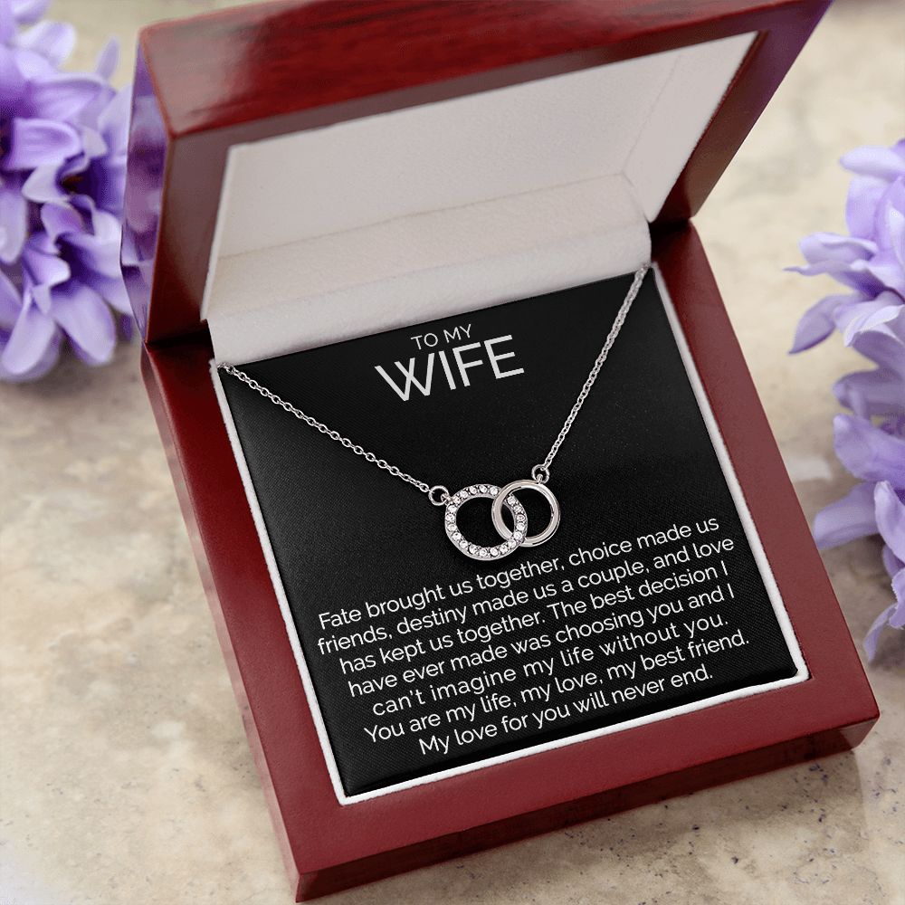 Meaningful To my wife connected hoops necklace - Meaningful Cards