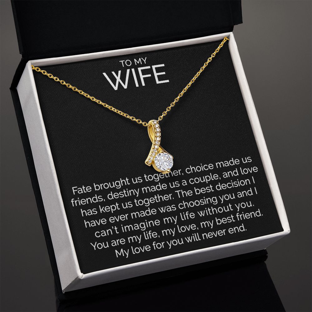 Meaningful To my wife necklace with thoughtful message - Meaningful Cards