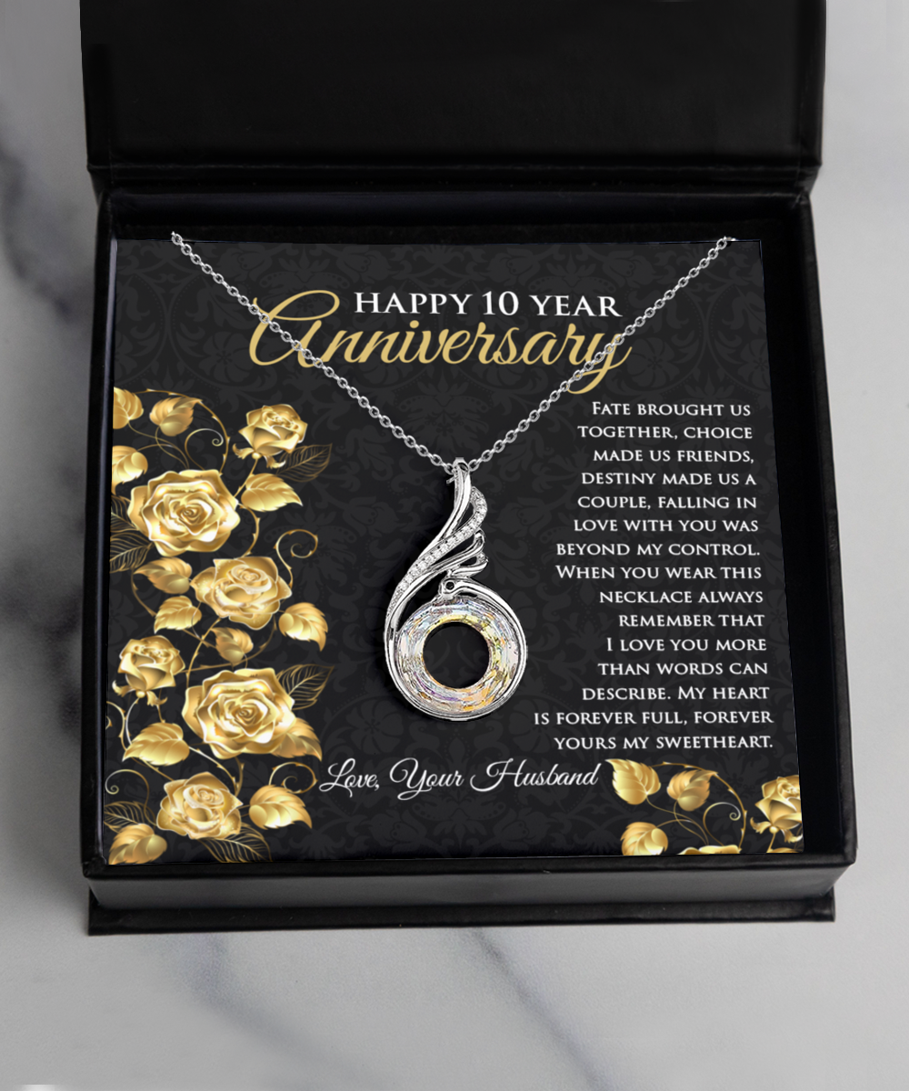 10th Anniversary Gift Sterling Silver Necklace for Her