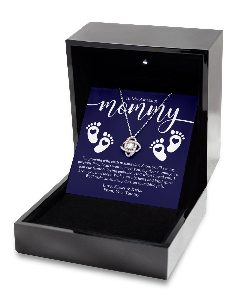 Mommy to be gift silver necklace, pregnant wife - Meaningful Cards