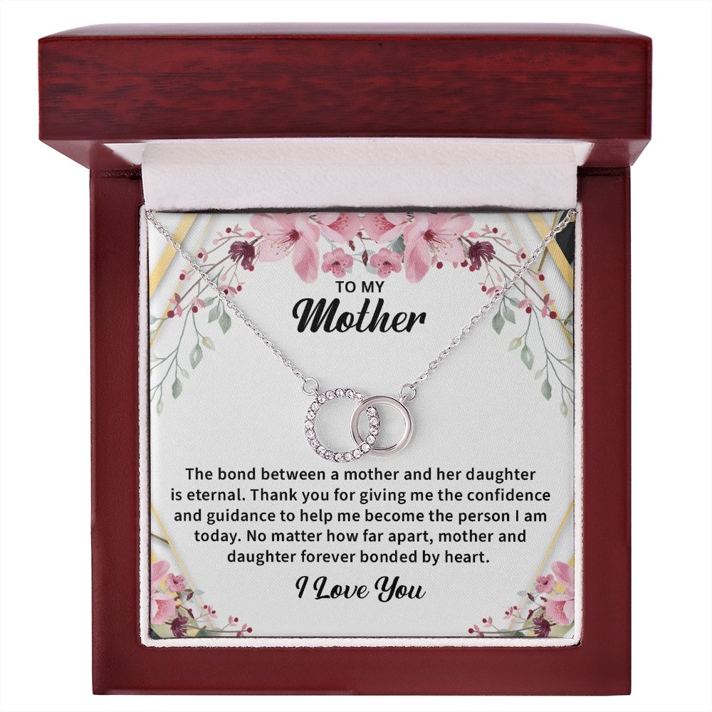 Mother Daughter 14k White Gold Necklace from Daughter - Meaningful Cards