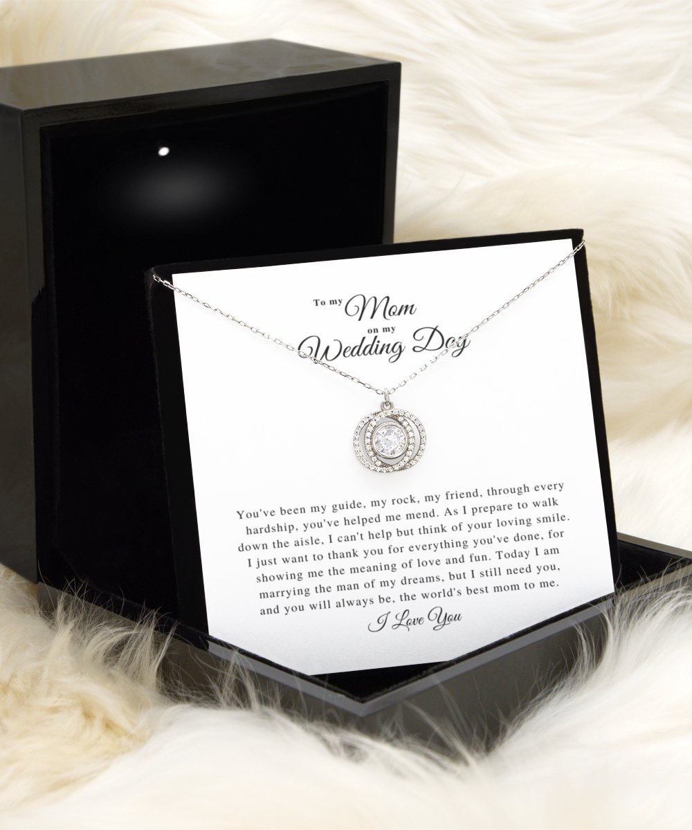 Mother Of The Bride Gift From Daughter Mother Of The Bride Necklace From Bride Gift to Mom on Wedding Day - Meaningful Cards