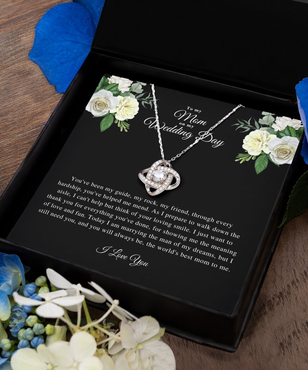 Mother of the bride gift from daughter mother of the bride sterling silver necklace from bride gift to mom on my wedding day - Meaningful Cards
