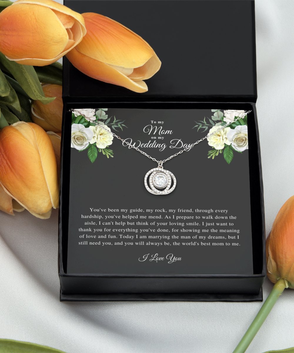 Mother of the bride gift from daughter sterling silver necklace - Meaningful Cards