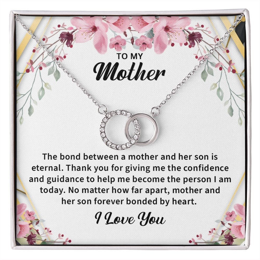 Mother Son 14k White Gold Necklace from Son Dainty Jewelry - Meaningful Cards