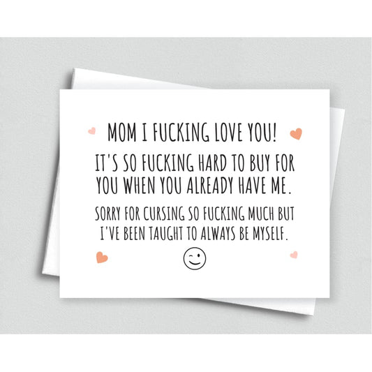 Funny Cursing Mom Birthday Mother's Day Card - Meaningful Cards