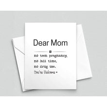 Dear Mom Funny Mother's Day & Birthday Card - Meaningful Cards