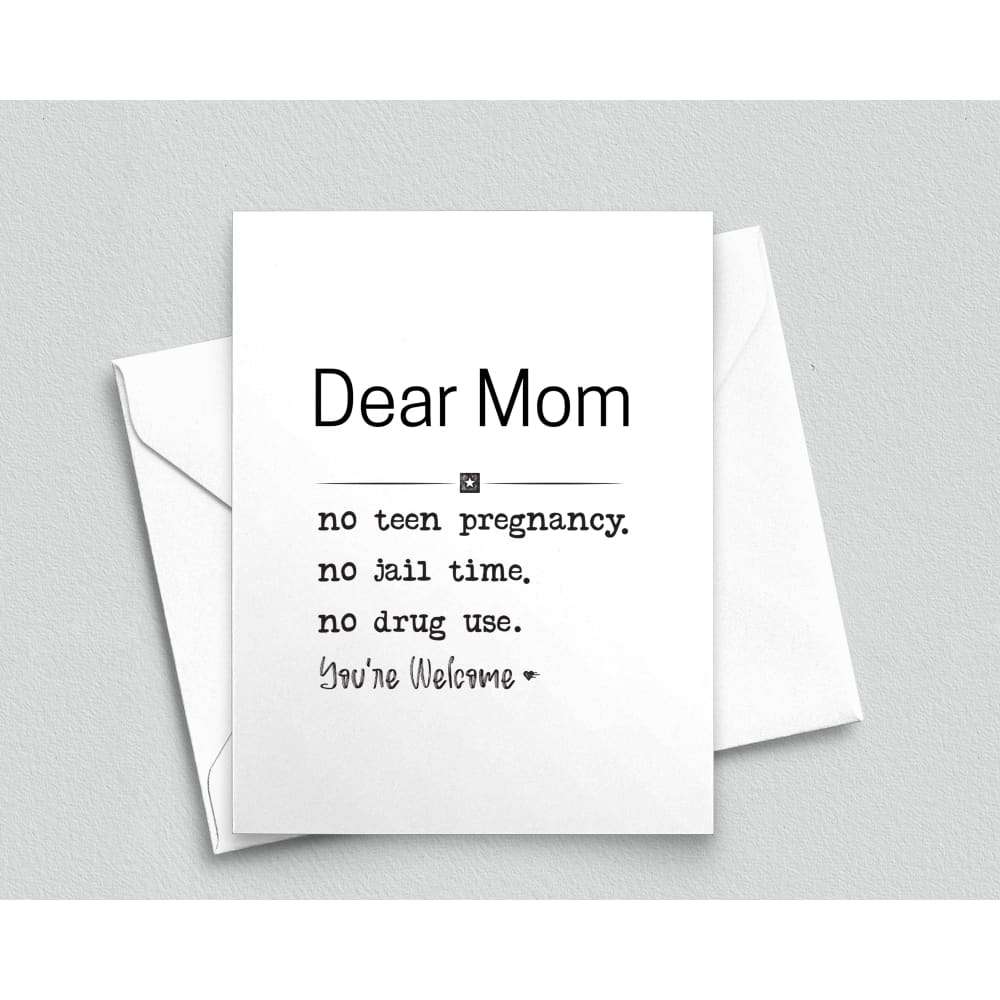 Dear Mom Funny Mother's Day & Birthday Card - Meaningful Cards
