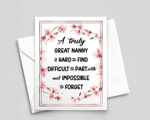 Nanny Thank You Card