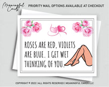 Naughty I Get Wet Anniversary Birthday Card For Him - Meaningful Cards