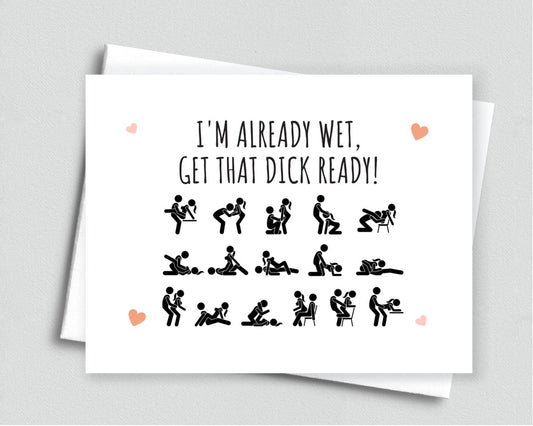 Naughty Sex Positions Anniversary Birthday Card - Meaningful Cards