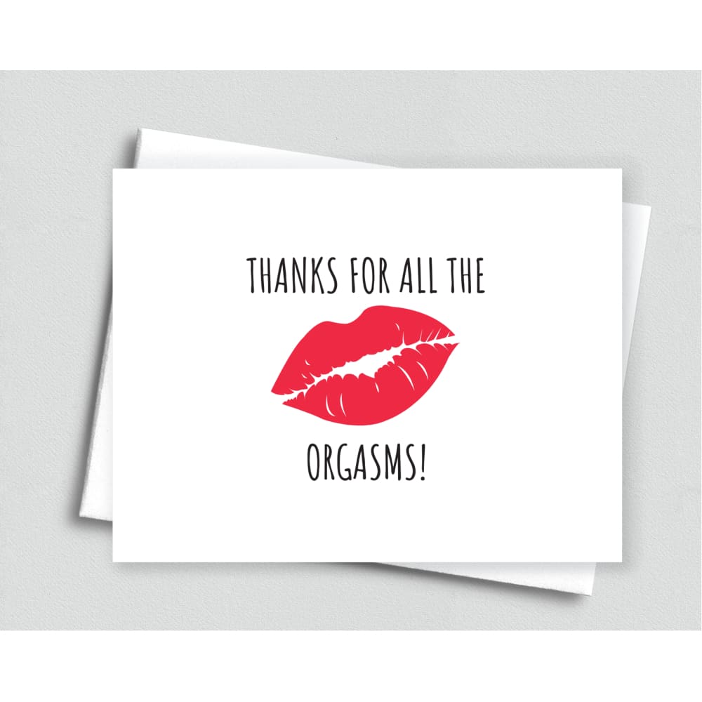 Naughty Thanks for Orgasms Anniversary Gift For Him - Meaningful Cards