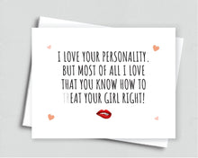 Naughty Treat Your Girl Right Anniversary Birthday Card for Him - Meaningful Cards