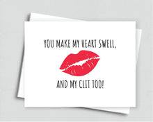 Naughty You Make My Heart Swell Anniversary Birthday Card Boyfriend Husband - Meaningful Cards