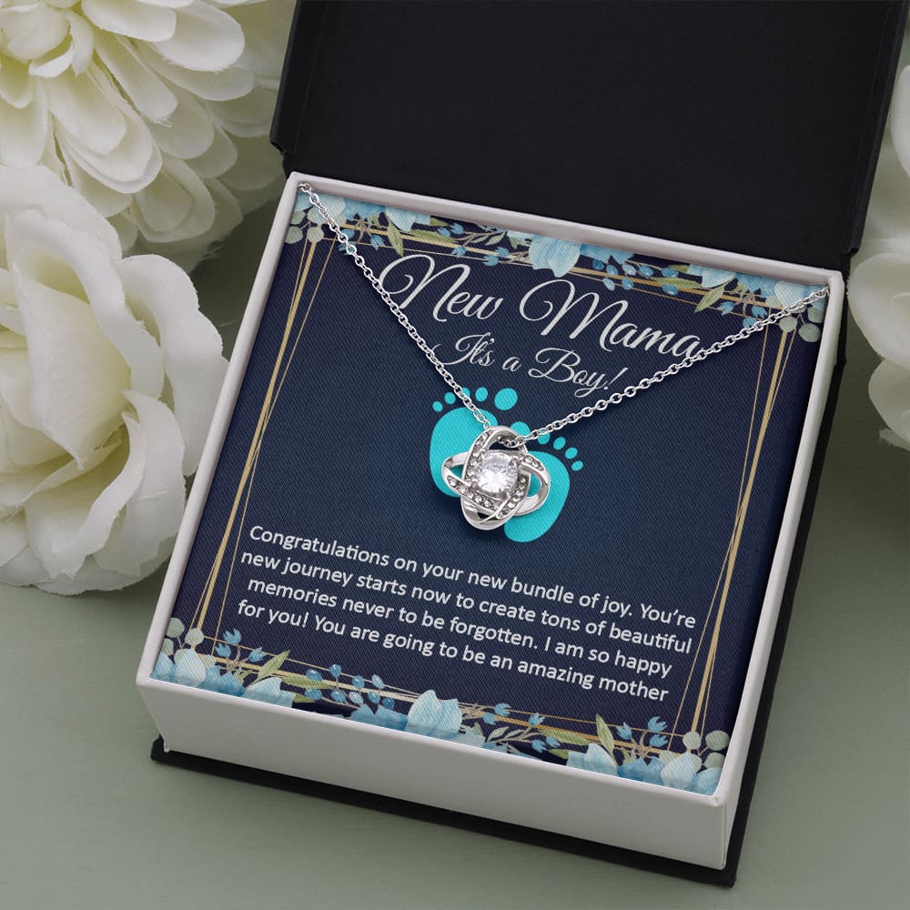 New Mom Necklace, It's a Boy - Meaningful Cards