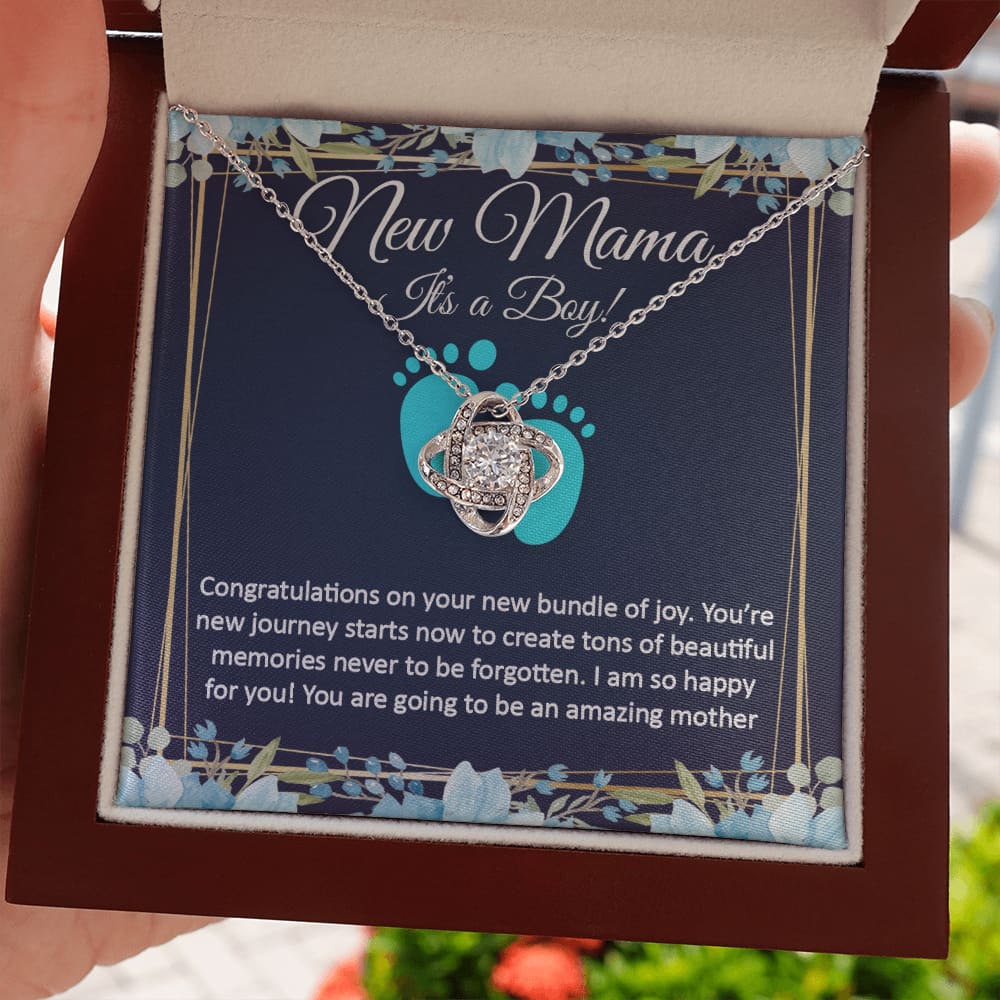 New Mom Necklace, It's a Boy - Meaningful Cards