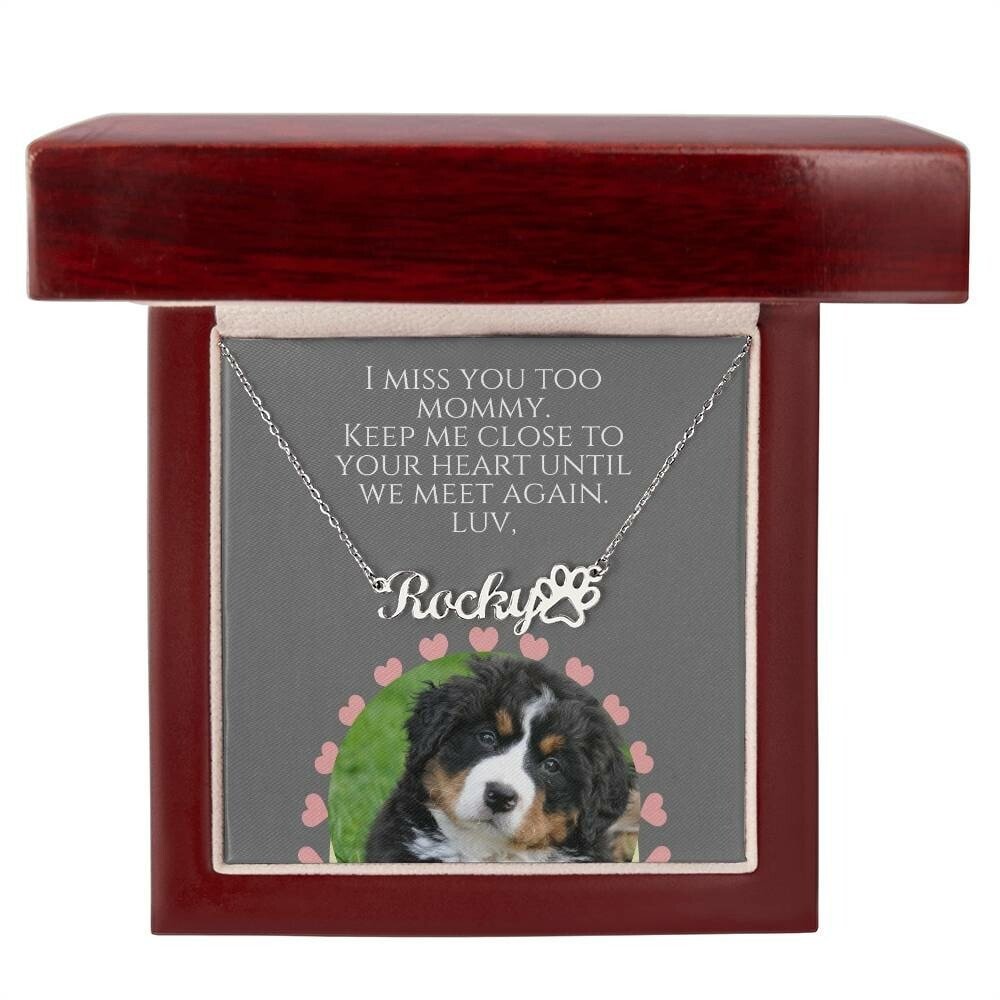 Personalized Dog Loss Gifts, Loss of Dog Jewelry Gifts, Dog Loss Sympathy Gifts, Dog Memorial Necklace, Rainbow Bridge Pet Loss Gifts Photo - Meaningful Cards