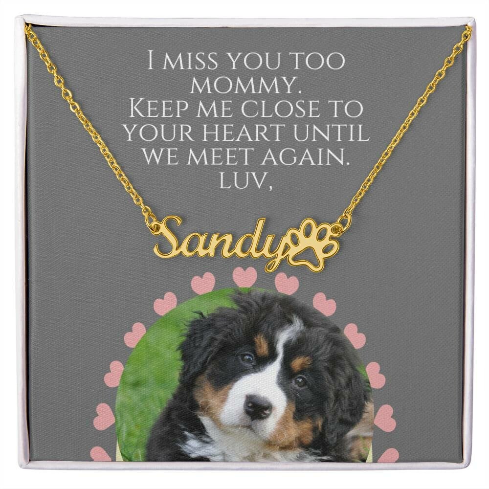 Personalized Dog Loss Gifts, Loss of Dog Jewelry Gifts, Dog Loss Sympathy Gifts, Dog Memorial Necklace, Rainbow Bridge Pet Loss Gifts Photo - Meaningful Cards