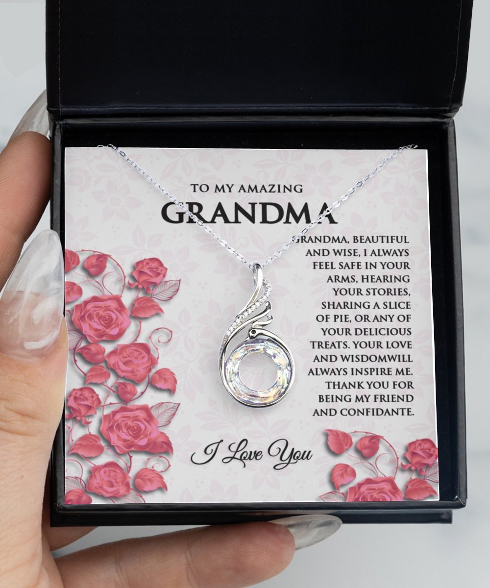 Personalized Gifts for Grandma Solid Silver Necklace Jewelry (NEW) - Meaningful Cards