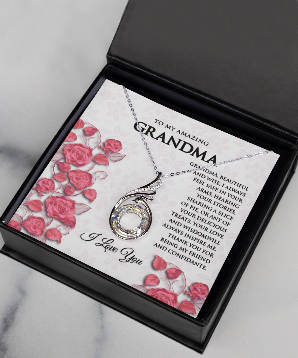 Personalized Gifts for Grandma Solid Silver Necklace Jewelry (NEW) - Meaningful Cards