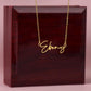 Personalized Name Necklace For Bonus Daughter - Name Plate Gift for Stepdaughter - Meaningful Cards