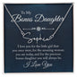 Personalized Name Necklace For Bonus Daughter - Name Plate Gift for Stepdaughter - Meaningful Cards