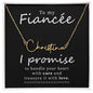 Personalized Name Necklace for Fiancée with Thoughtful Message Card Jewelry Gift Box - Meaningful Cards