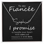 Personalized Name Necklace for Fiancée with Thoughtful Message Card Jewelry Gift Box - Meaningful Cards